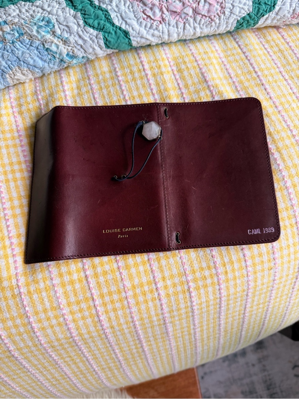 Leather Travel Journal Louise Carmen Notebook - Burgundy - Picture 5 of 5
